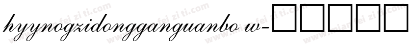 hyynogzidongganguanbo w字体转换